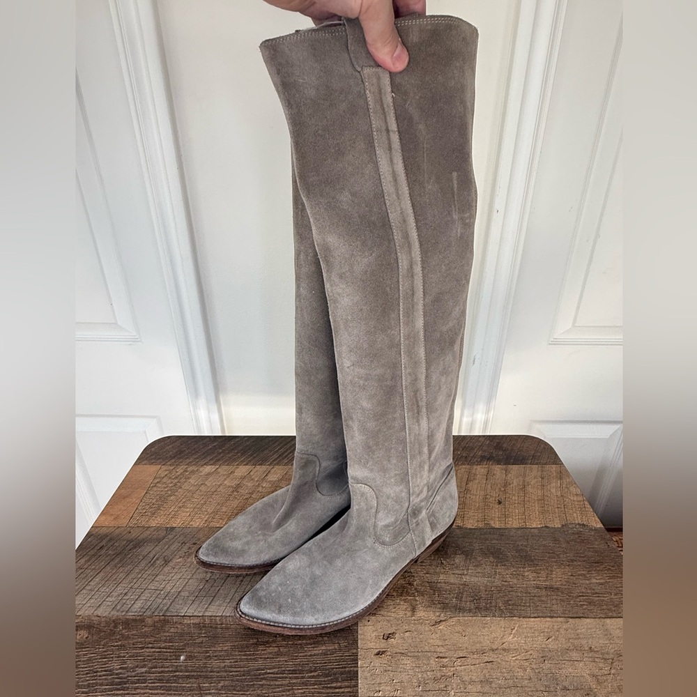 Vero Cuoio Taupe Suede Over-the-Knee Boots